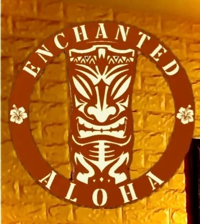 Enchanted Aloha tiki signage